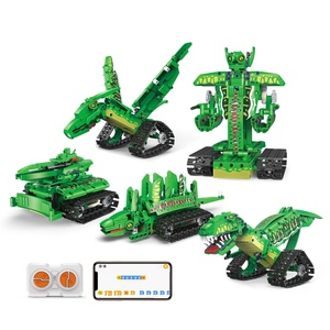 5 in 1 RC robot dino kit di costruzione APP di controllo remoto di programmazione blocchi di costruzione dinosauro meccanico giocattolo per fusto educativo - Product Image 1