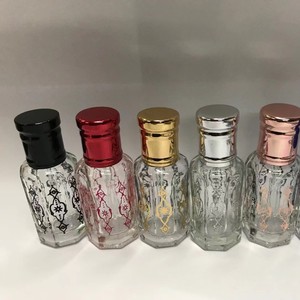 Özelleştirilmiş uçucu yağlar parfüm rulo top cam şişeler 3ML6ML12ML sekizgen boş parfüm cam şişe