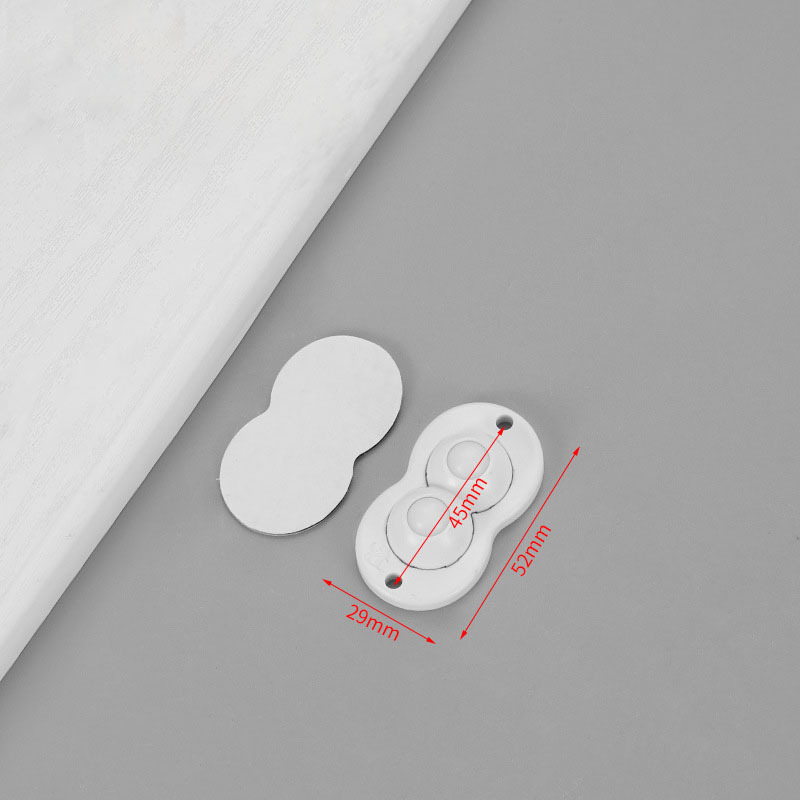 2 white plastic beads