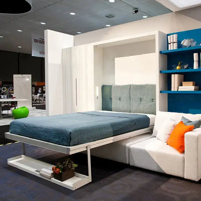 आधुनिक नॉर्डिक डिजाइन मर्फी बेड दीवार बिस्तर अंतरिक्ष की बचत फर्नीचर तह सोफे दीवार बिस्तर