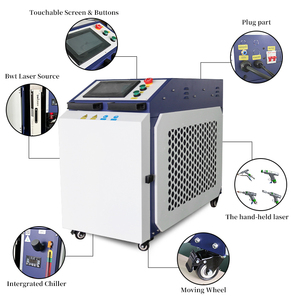 用于除锈激光机的具有焊接和切割功能的3合1光纤激光焊接机 - Product Image 5