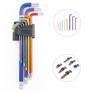 9 adet L şekli gökkuşağı sabotaj dayanıklı bağlantı elemanları için ekstra uzun kol ball end hex anahtarları allen anahtarı anahtarı seti - Product Image 1
