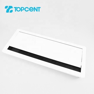 TOPCENT 铝合金软关闭长方形方形办公桌桌面办公桌电缆孔盖扣环 - Product Image 1