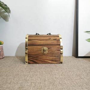 Античная винтажная прямоугольная деревянная Коробка С Сокровищами на заказ, коробка для хранения ювелирных изделий, Подарочная коробка с лазерной печатью для хранения ювелирных изделий - Product Image 4