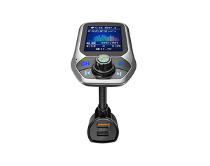 2021顶级质量1.8 ''TFT彩色显示屏QC3.0快速充电器双<span class=keywords><strong>USB</strong></span>端口T43 Fm发射器Mp3播放器车载套件