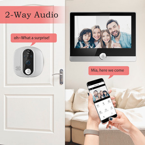 Intercomunicador bidireccional cámara de puerta digital lente gran angular 2mp 1080P seguridad WiFi mirilla videoporteros - Product Image 3