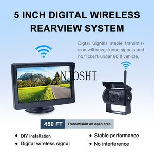 Wireless 5 Inch Car Rearview <strong>Mirror</strong> with Monitor for 170 Angle Vehicle Rear View Backup Camera HD TFT LCD Parking System Screen - Product Image 2