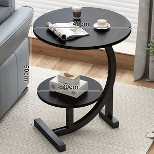 北欧设计低时尚圆形乡村塑料边桌，批发咖啡茶几 - Product Image 5