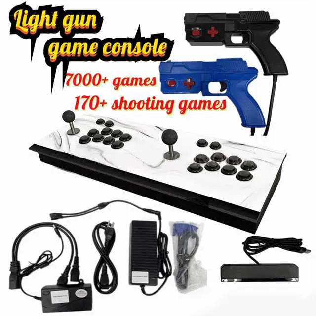 Arcade Jamma Board Para 7000 + Jogos Arcade e 177 Jogos de Tiro mini pc Retro Arcade Pandoras Gun Box USB Light Gun Game box
