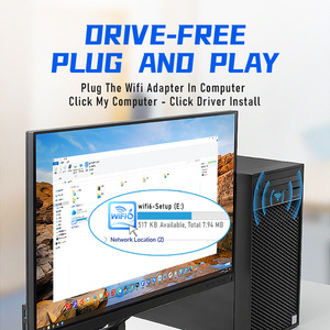 便携式AX1800无线网卡USB WiFi适配器2.4GHz & 5GHz Wi-Fi接收器适配器WiFi LAN卡WiFi - Product Image 6