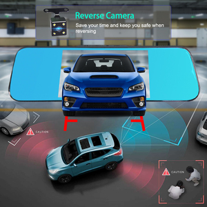 מבט אחורי המראה מצלמת מקף קדמי ואחורי 1080p עבור מכוניות 5.5 מסך מגע מסך מסך מגע, g חיישן 170 זווית רחבה - Product Image 6