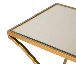 Modern İskandinav gül altın kare sehpa yeni Metal demir üst yatak ve oturma odası için 2 of bardak seti ile - Product Image 4