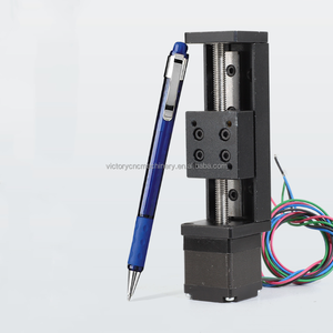 Carrera 100mm T6 * 1 Micro precisión 28 Motor paso a paso lineal guía deslizante tipo T Módulo de riel eléctrico Mini Mesa deslizante para CNC - Product Image 4