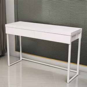 Escritorio de computadora de oficina de PC blanco personalizable de alta calidad con 2 cajones de madera mesa de juego para uso escolar - Product Image 2