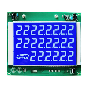 Pin lcd su ordinazione all'ingrosso della fabbrica dell'esposizione lcd a 7 segmenti 22 cifre con il pwb per l'erogatore di combustibile