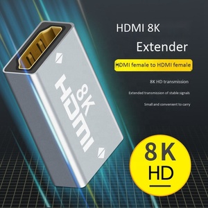 Convertidor extensor de Cable HDMI, adaptador de extensión de 8K a 60Hz, hembra a hembra para PC, proyector de TV