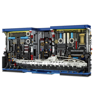 Submarine <strong>Book</strong> File <strong>Science</strong> Fiction Street View <strong>Building</strong> <strong>Blocks</strong> Assembly Decoration Model Educational Toy Gift for Boys Adults - Product Image 1