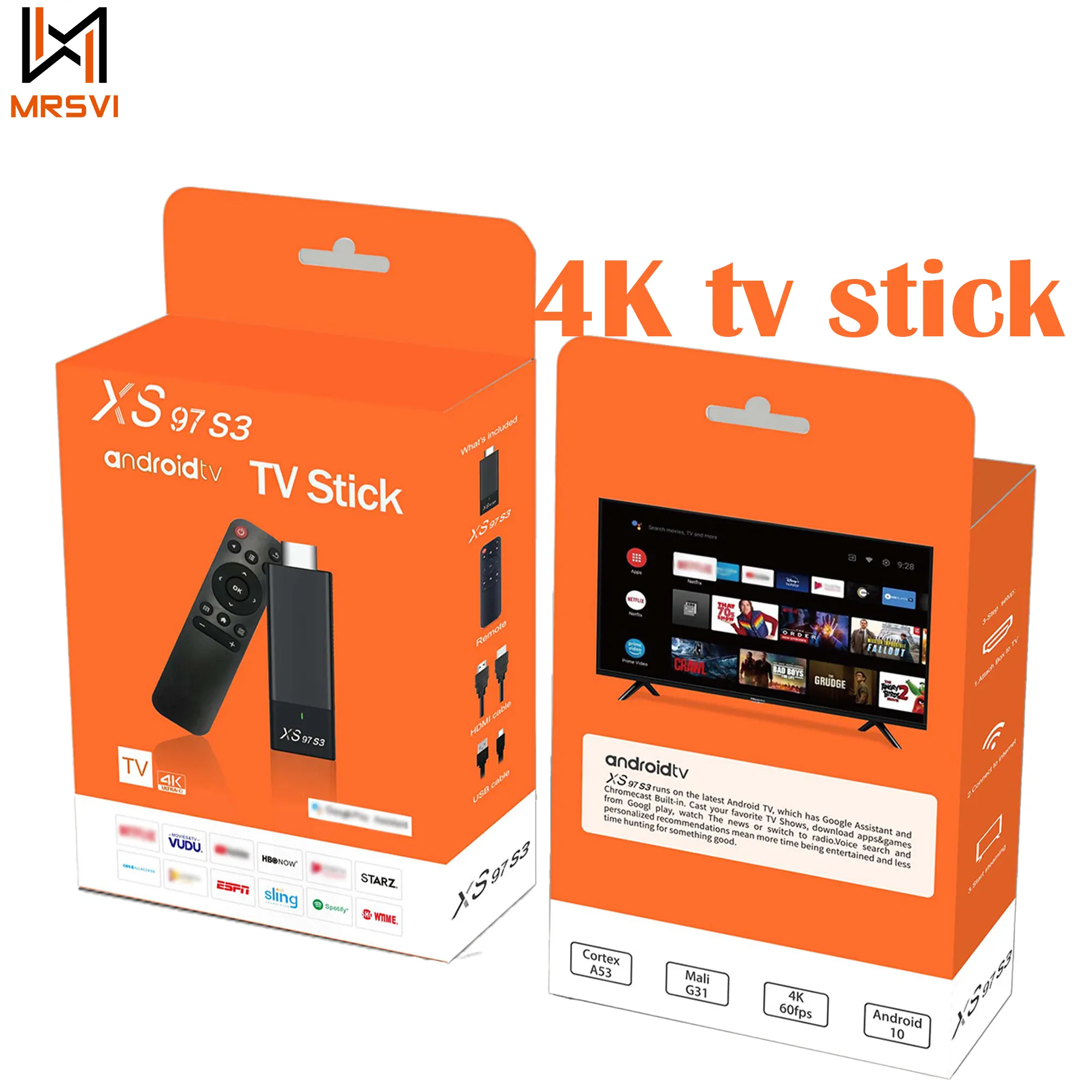 Super Hot XS97 H313 1GB RAM 8GB ROM stick TV 4K mejor Android Fire Lite Alexa voz remoto Fire TV stick 4K