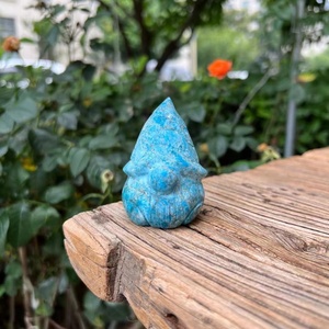 מקסים יד קרפט צלמית Gnome טבעי קריסטל גילופי זקן פסל Fengshui עיצוב הבית