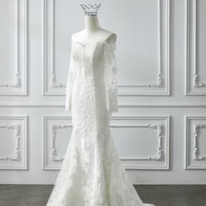 Ophelisa Elegante Vestido De Novia De Satin putri duyung/terompet Con linias Limpias Y Silueta ebtructurada decorcon ADO applique - Product Image 3