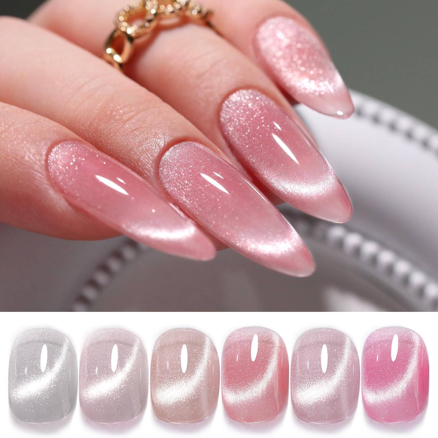 Glass Silver Pink
