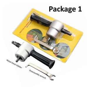 Double Head Metal Electric <strong>Cutter</strong> Sheet Metal Nibbler Saw <strong>Cutter</strong> Cutting Tool Power Drill Attachment