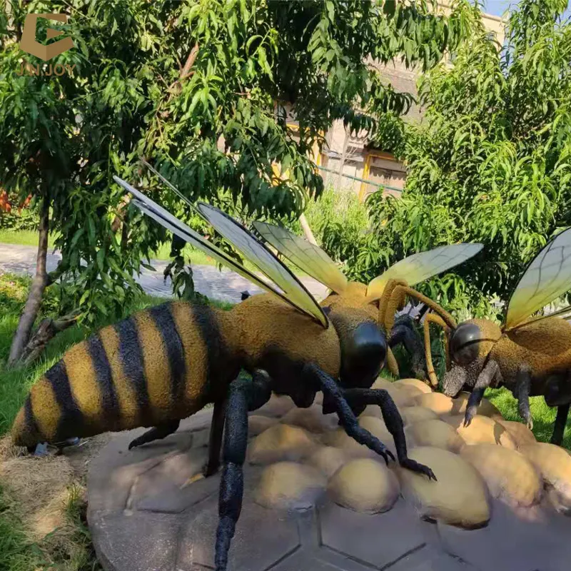 Modelos animatrónicos de escultura de insectos móviles al aire libre AI01para parque de atracciones