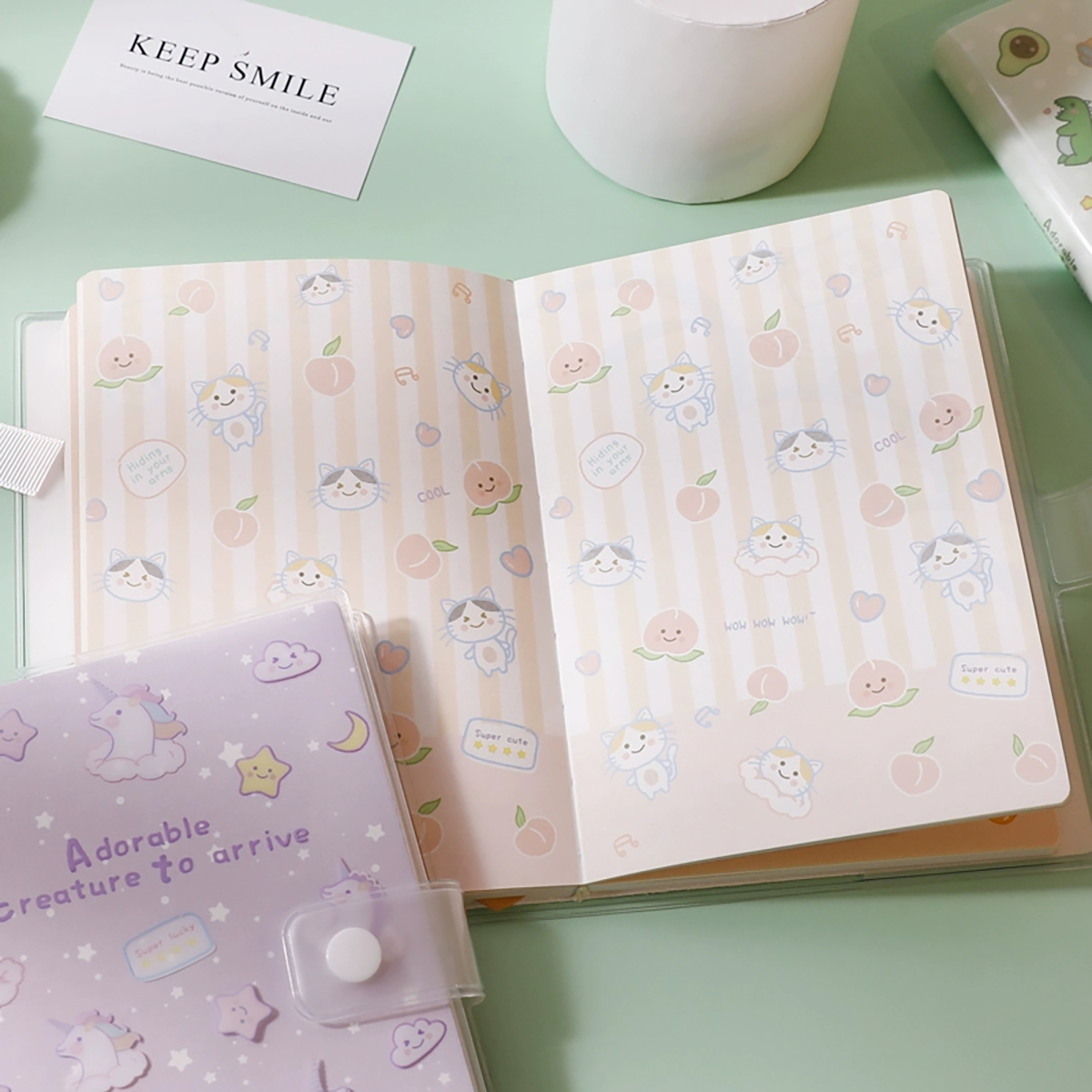 Journal carnet en cuir jaune