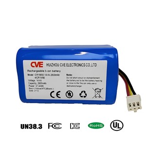CVE定制灯发光二极管锂电池组2s1p 3s1p 3s2p 4s1p 7.4v 11.1v 14.4v 2000毫安时2500毫安时2600毫安时锂离子电池