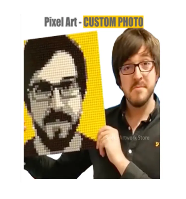 Pixel Art Foto Personalizada Retrato Privado Design Mosaico Pintura Por Números DIY Puzzle Building Blocks MOC Set Presente Criativo