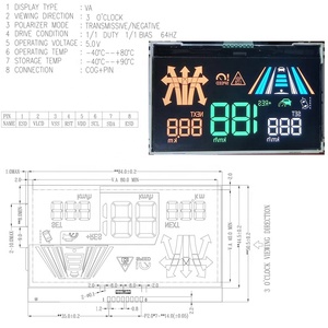 Schermo personalizzato 7 segmenti TN STN VA schermo 7 segmento display lcd COG Display LCD modulo DFSTN LCD - Product Image 3