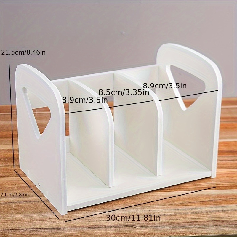 White small rounded bookshelf