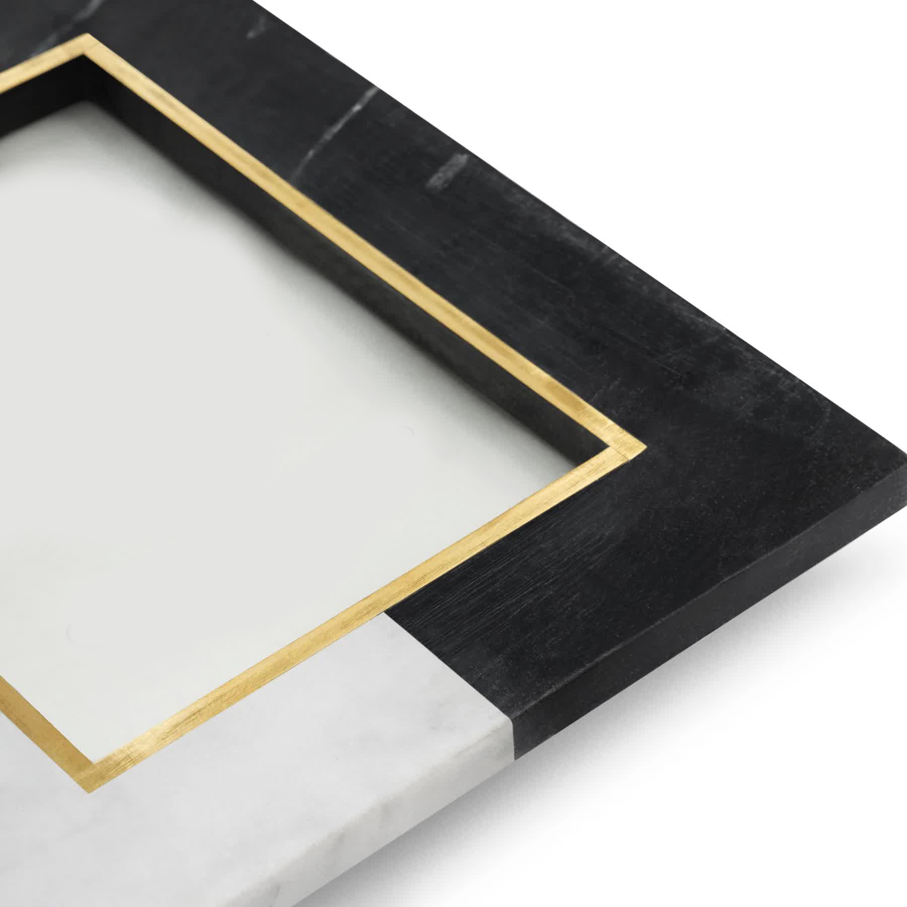 White, black and gold