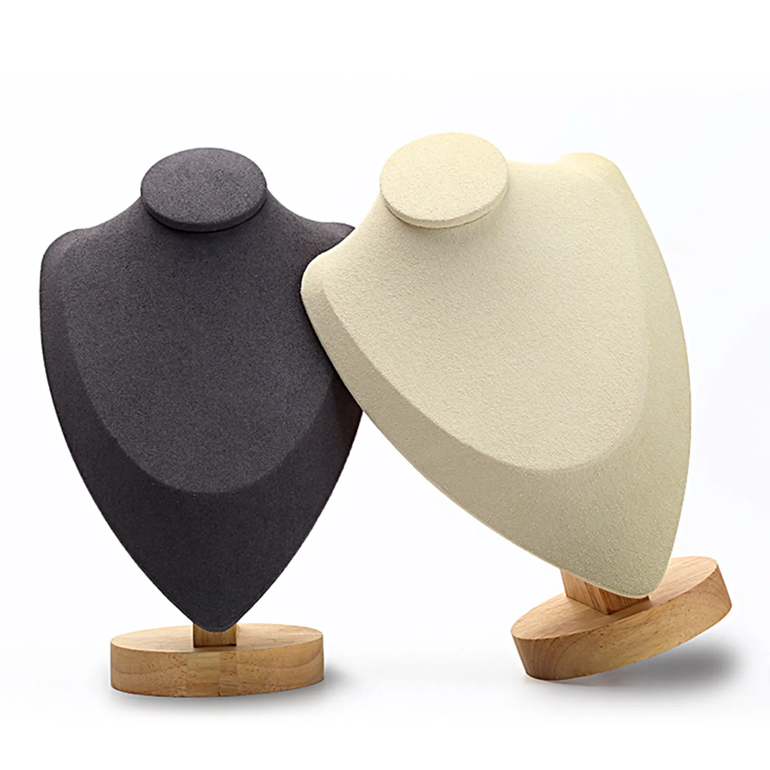 Herzform Holz büste Halskette Schmuck Display Stand für Juwelier geschäft, Schmuck ausstellung