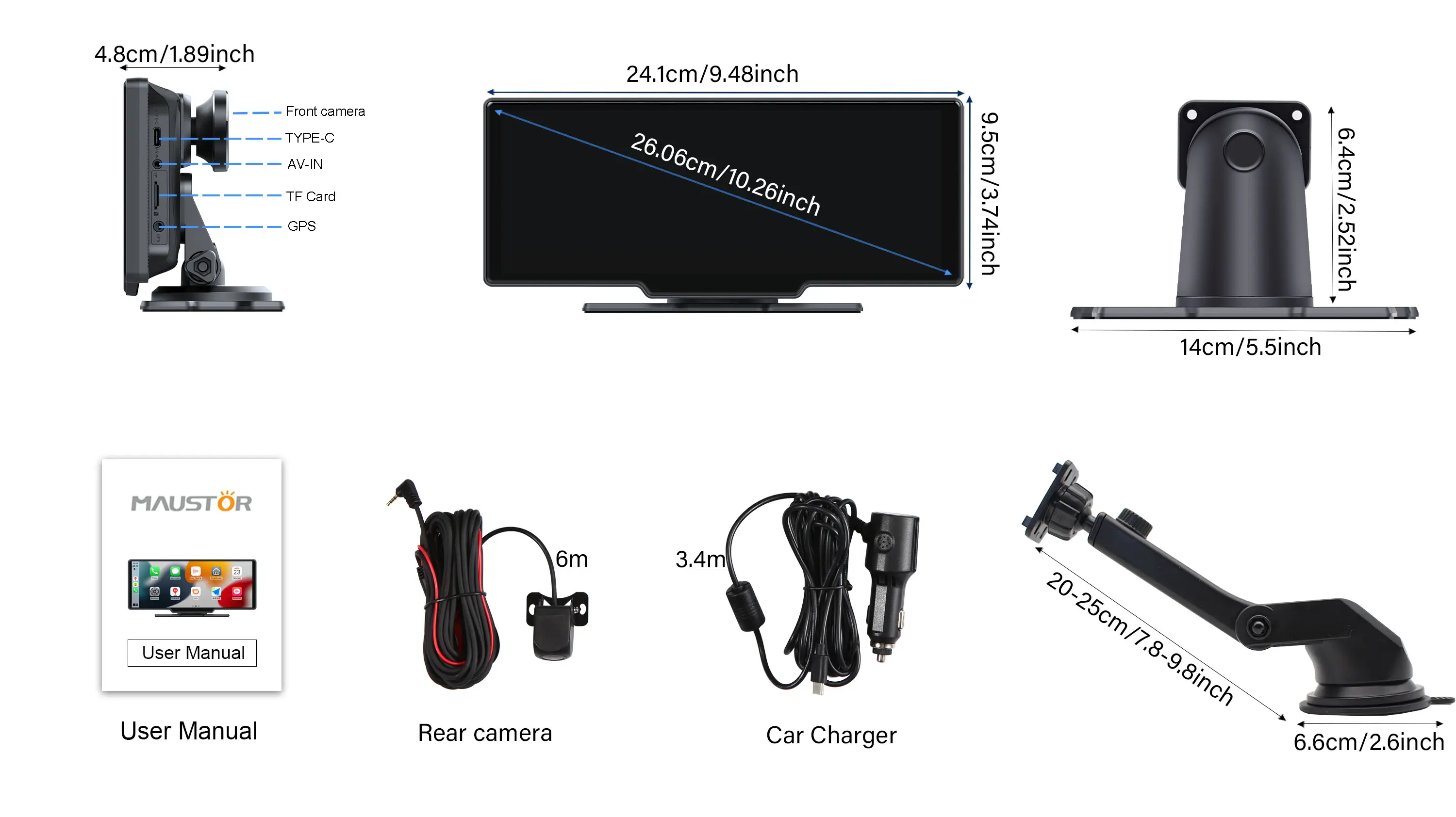 2023 yeni Maustor çift BT Stereo Android otomatik araba radyo 10.26 inç kablosuz Carplay araba oyun Dashcam DVD ses sistemi MP5 oyuncu