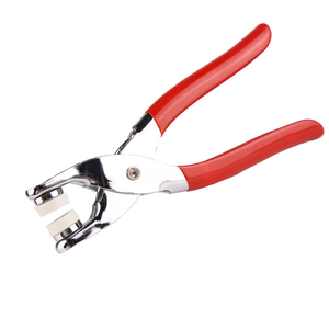 High Quality Leather Handwork Tool Red Rubber Handle Belt Punch Paper Stitching Chisel Tools <strong>Revolving</strong> Punch Pliers - Product Image 1