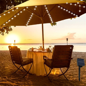 Patio Umbrella Lights 104 LED Lichterkette mit Fernbedienung 8 Beleuchtungs modus Regenschirm Batterie betrieben Wasserdicht im Freien - Product Image 1