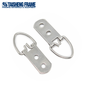 H0909 TS-K009 Metal Picture Photo <strong>Frame</strong> Hanger <strong>Hook</strong> With D- Ring Two Holes Triangle Hanger <strong>Frame</strong> <strong>Making</strong> Machine - Product Image 2