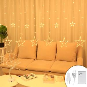 V Shaped <strong>Snowflake</strong> 15 <strong>Leds</strong> Christmas Holiday Decorative Multi <strong>Colors</strong> <strong>Led</strong> <strong>Color</strong> <strong>Changing</strong> Window Curtain <strong>String</strong> Light - Product Image 4