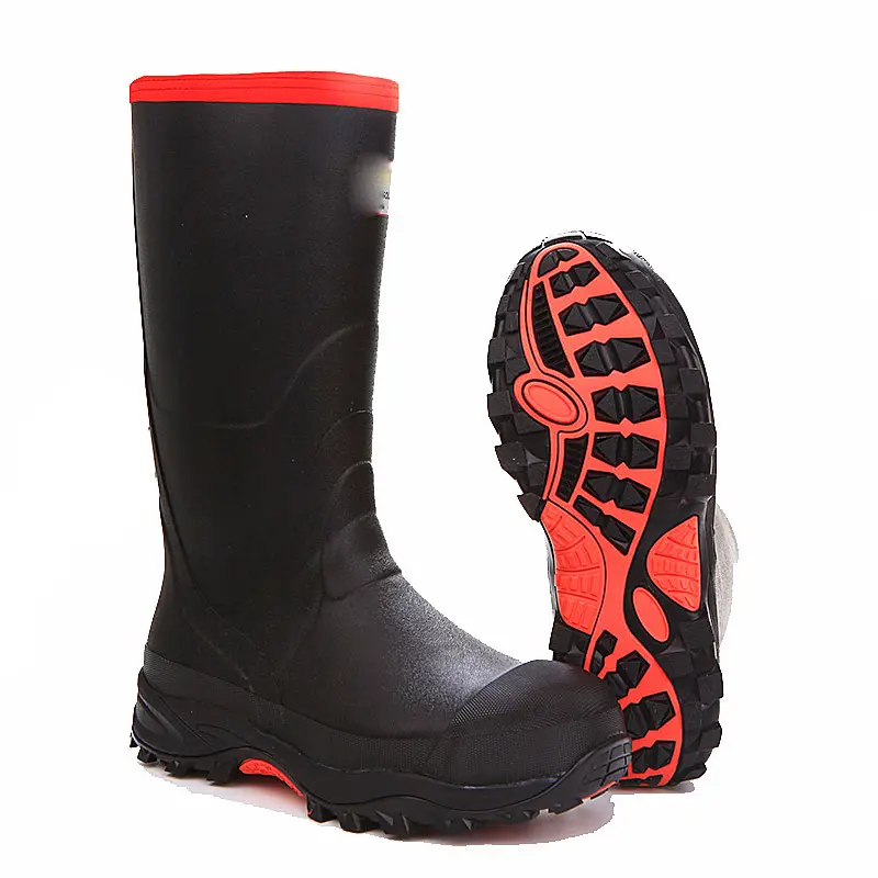 Sapatos de neoprene impermeáveis para homens, atacado, sapatos de neoprene masculinos, com borracha, chuva, segurança para pesca, botas resistentes para navegação