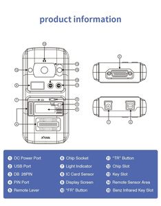 Programador de llave de coche XTOOL KC501 funciona con Xtool X100 PAD3 X100 PAD Elite reemplazar KC100 leer código Pin