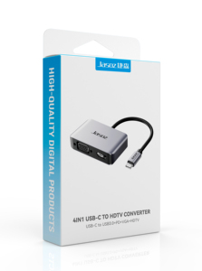 4合1 USB集线器适配器类型C至VGA，用于Macbook USB 3.0 PD 100W 5gbps库存产品的HDMI转换器 - Product Image 5