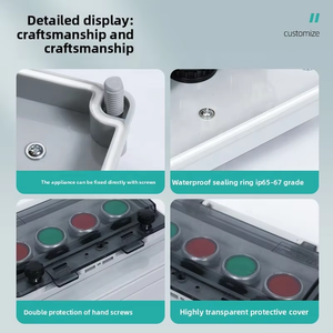 Kunststoff-Steuer kasten IP66 1-Positionen-Druckknopfschalter Wasserdichter Not-Aus-Strom verteilungs schalter - Product Image 4