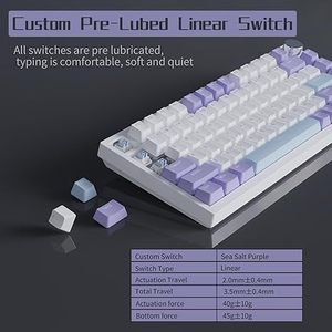 AK820 75% Wired RGB Gasket Mechanical <strong>Keyboard</strong> with Volume Knob PBT Keycaps <strong>Custom</strong> Programmable Hot-Swap <strong>Keyboard</strong> - Product Image 5
