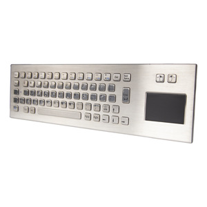 Teclado metálico de montaje en panel IP65 de acero inoxidable, 67 teclas de función, panel táctil integrado, categoría de producto, teclados, teclados - Product Image 1