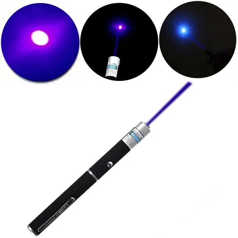 Purple Beam Laser Pointer Pen Powerful 1MW Blue Lazer Light Cat Pet Toy