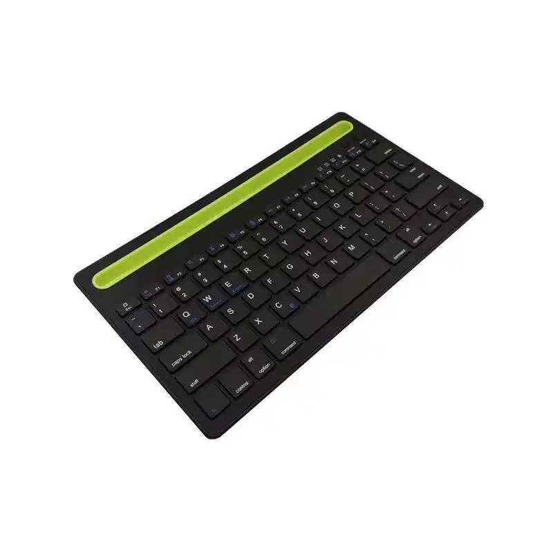 Keyboard nirkabel BT ultra-tipis, untuk Tablet seluler pintar Laptop Keypad dapat diisi ulang Keyboard Universal Slot dudukan