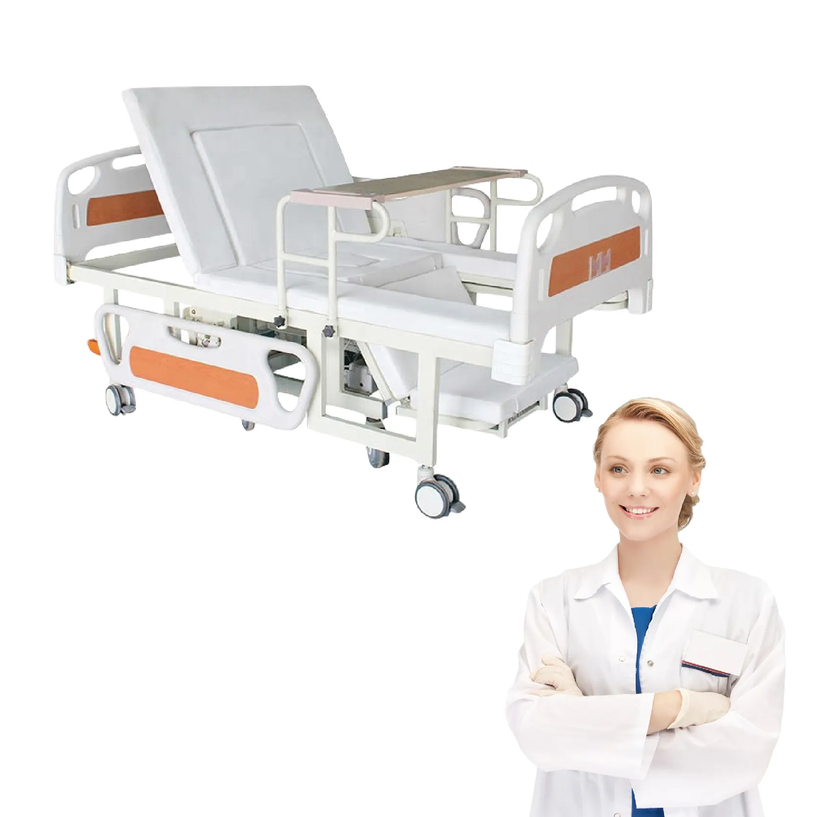 Nuovo arrivo vendita all'ingrosso della fabbrica di assistenza infermieristica medica 2 manovella manuale letto di ospedale con telecomando