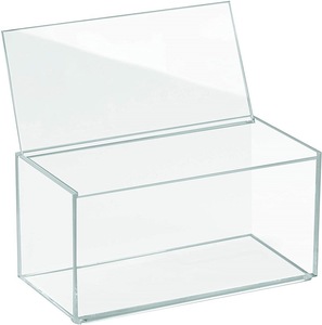 Venta al por mayor rectangular apilable personalizado buen precio contenedor acrílico caja organizador de almacenamiento - Product Image 1