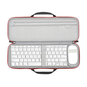 Eway Tragbare EVA-Hartschalen-Tastaturtasche Schwarz 3 Reißverschlüsse Kabellose Bluetooth-Konnektivität Stoßfester Schutz - Product Image 1